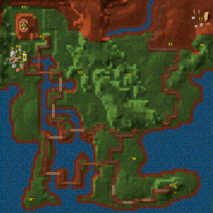 Map of Mire of the Damned